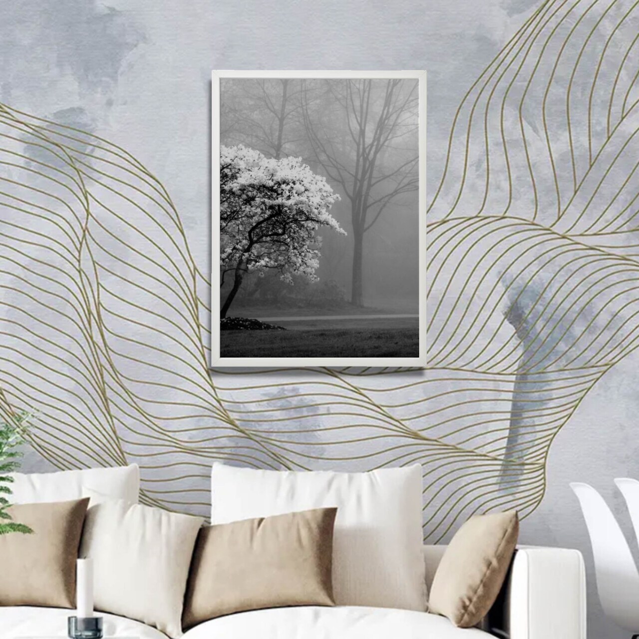 19¾x27½" White Frame – Horizontal/Vertical, No-Nail Hanging, Safe Front Protection!